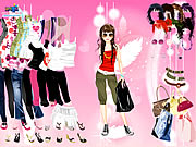 Click to Play Pink Feather Dress Up