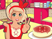 Click to Play Mia Cooking Strawberry Cheesecake