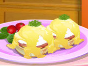Click to Play Sara's Cooking Class: Eggs Benedict